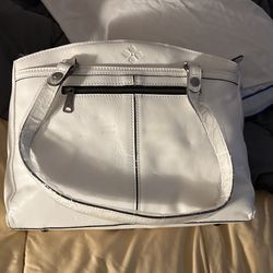 Patricia Nash White Purse, Leather Authentic