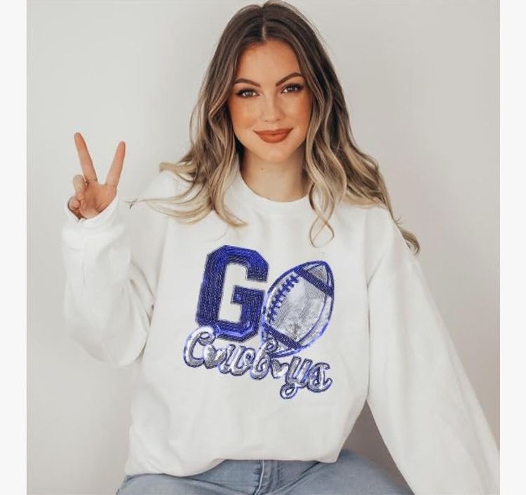 “Go Cowboys “ Bling Womens Sweatshirt