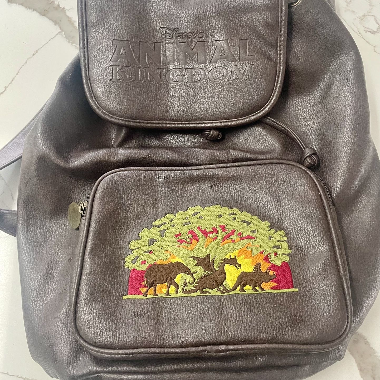 VTG Rare Disney Animal Kingdom Tree of Life Backpack Vintage Disney Animal Kingdom Tree Of Life Graphic Canvas  main image 3