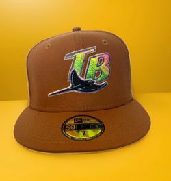 New Era 59FIFTY Tampa Bay Devil Rays Inaugural Season 1998 Hat Brown Size 7