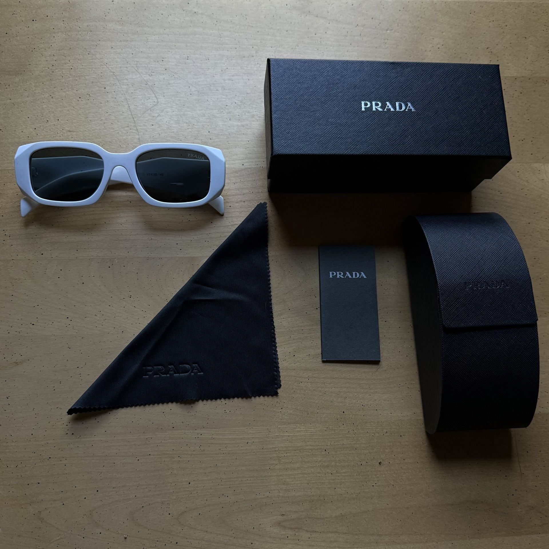 White Prada Sunglasses 