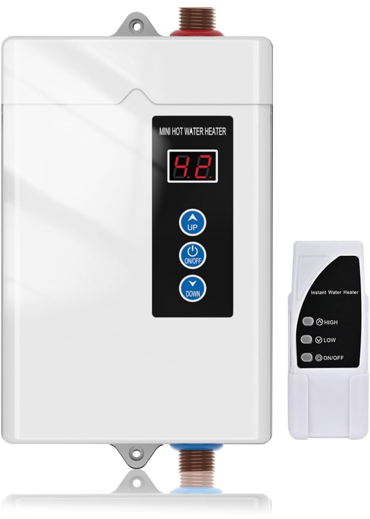 5000W Tankless Electric Water Heater240V Under Sink On Demand Instant Hot Water Heater With Remote ControlLCD Touch Screen tankless Water Heater (24
