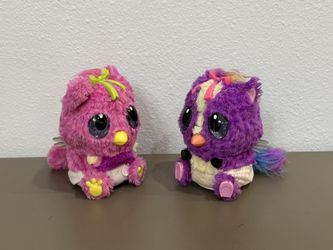 Hacthable Interactive Plush Toys- Set of 2- Read Description
