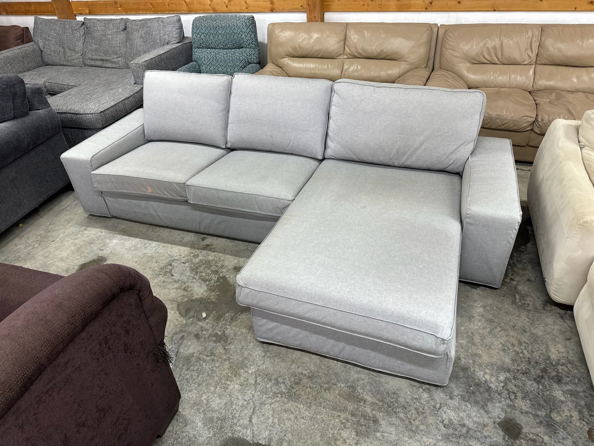 Grey L Shaped Sectional Couch “WE DELIVER”