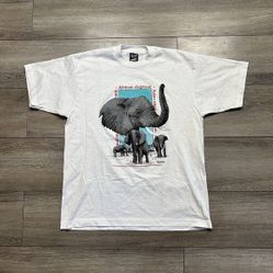 Vintage Elephant Elephants T-Shirt Size XL Single Stitch Nature 90’s Zooper 