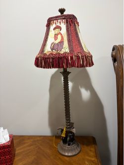 Monkey lamp with shade