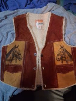 Lil kids vest leather
