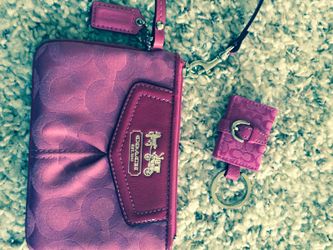 Coach wristlet and key chain