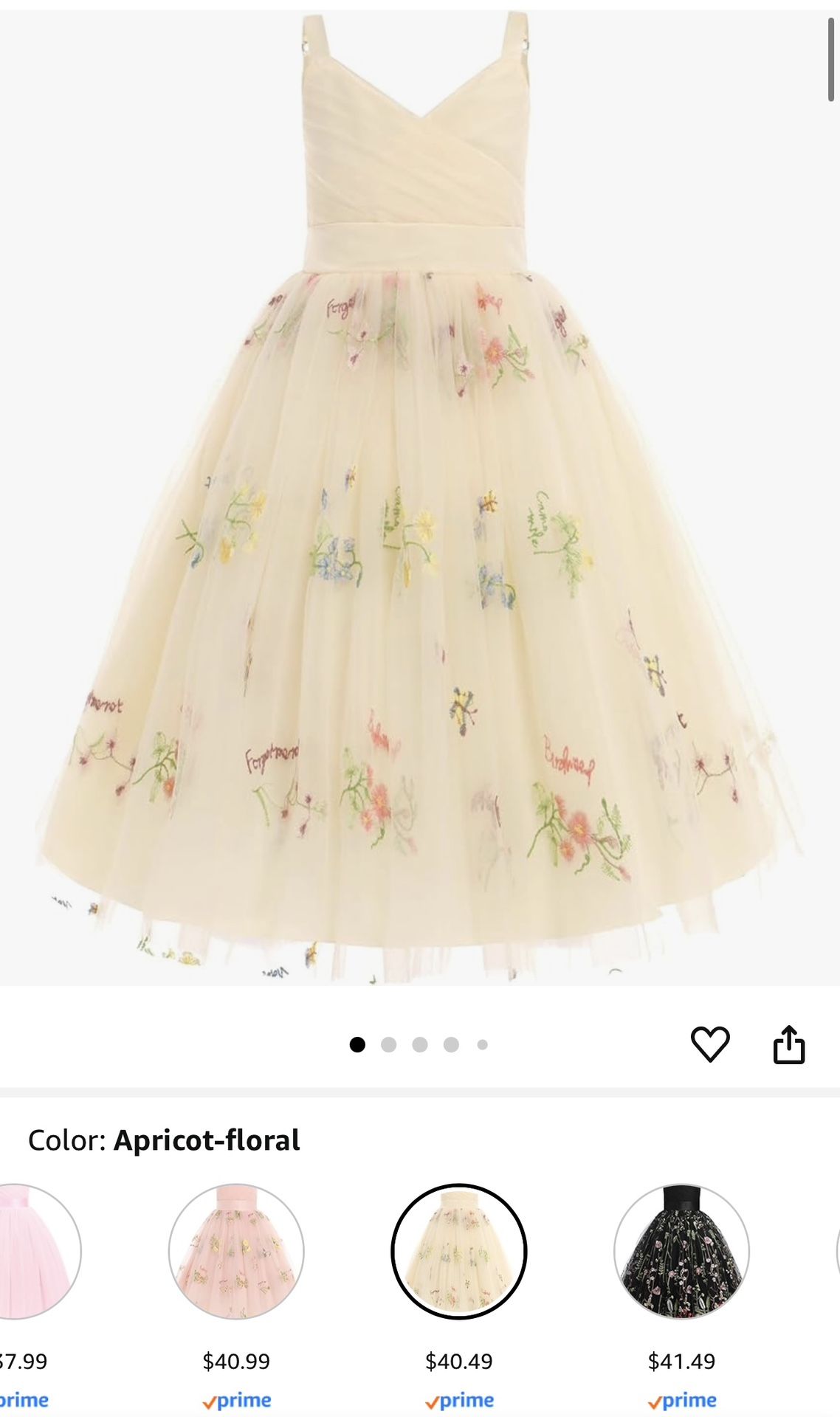 Young Girl Teen Formal Floral Dress For Special Occasion