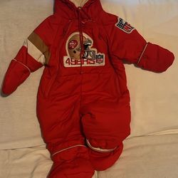VINTAGE San Francisco 49’ers Baby Snow Suit