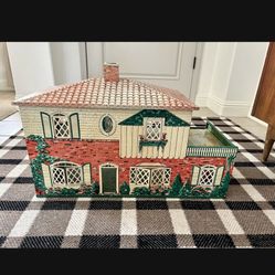 Vintage 1950’s T. Cohn Tin Litho Metal Dollhouse 