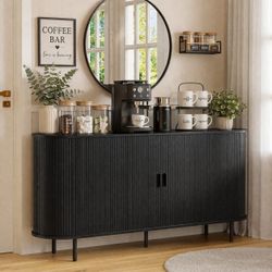 Buffet Cabinet with Storage, Large Credenza Storage Cabinet with Drawers, Mid Century Modern Buffet Table Accent Console Cabinet for Kitchen Living Ro