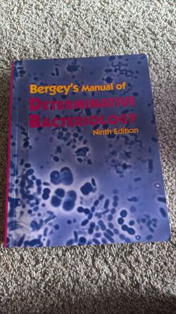 Bergey's Manual of Determinative Bacteriology 9th Edition