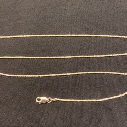 Thin Serpent Chain, 16in Gold Vermeil