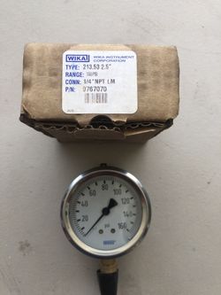 WIKA 160 PSI 2.5” 1/4” CONN. GAUGE