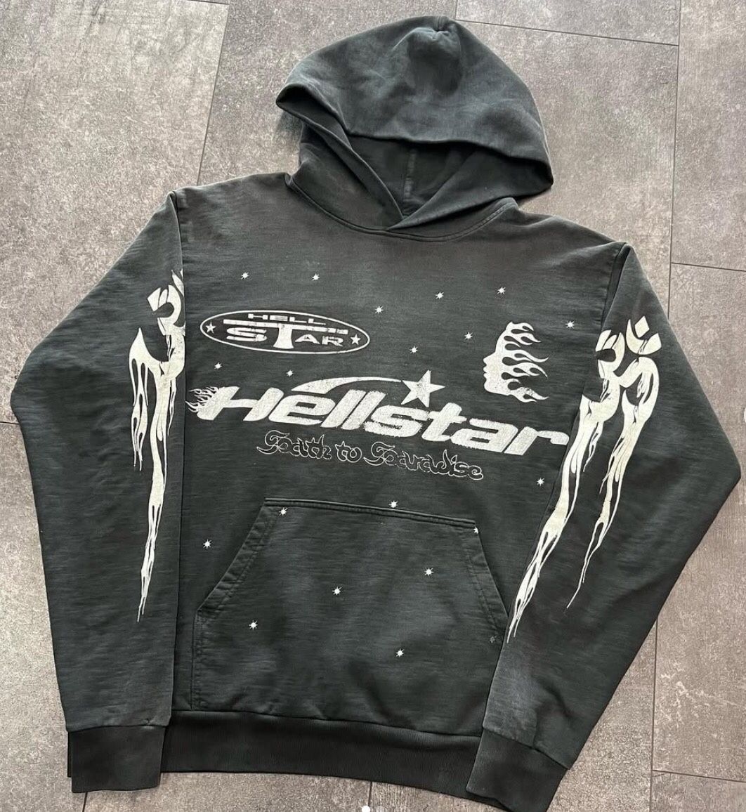 Hellstar Hoodie Black White Hat Hooded Vlone Sweatshirt Rhude Top S M L XL XXL Streetwear Sweater