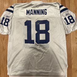 Vintage Peyton Manning #18 Indianapolis Colts Reebok NFL Jersey Size XL Onfield