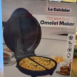 750 Watt Dual Omelette Maker Brand New Unopened