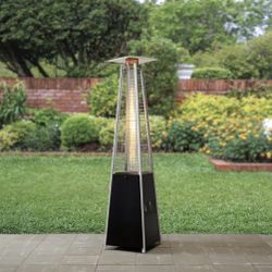 BTExpert 48,000 BTU Pyramid Patio Heater – Bronze Outdoor Propane Heater with Quartz Glass Tube & Wheels   