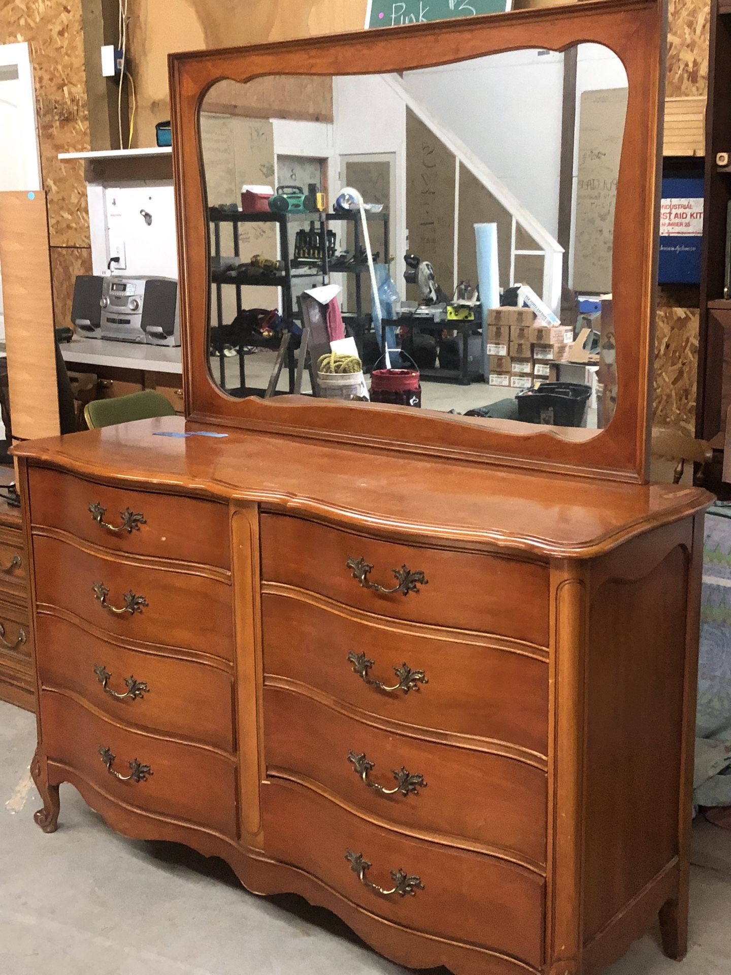 Vintage French Provincial Dresser with mirror