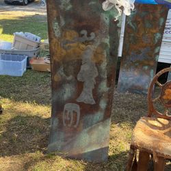 54” Brass Panels With Asian Motif Drago