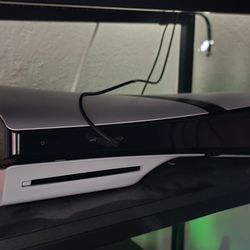 PS5 Pro With Disk Drive Controller Charging Station Headphones And 2 Games