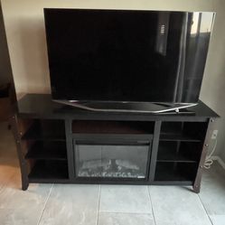 Electric Fireplace And Smart Tv 