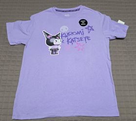 KATSEYE x KUROMI Short Sleeve Front and Back Graphic Tee Purple Youth Large