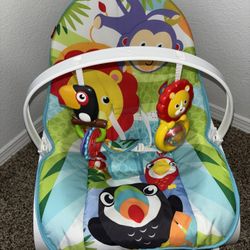 Fisher-Price Infant-To-Toddler Rocker, Green Jungle with Removable Bar