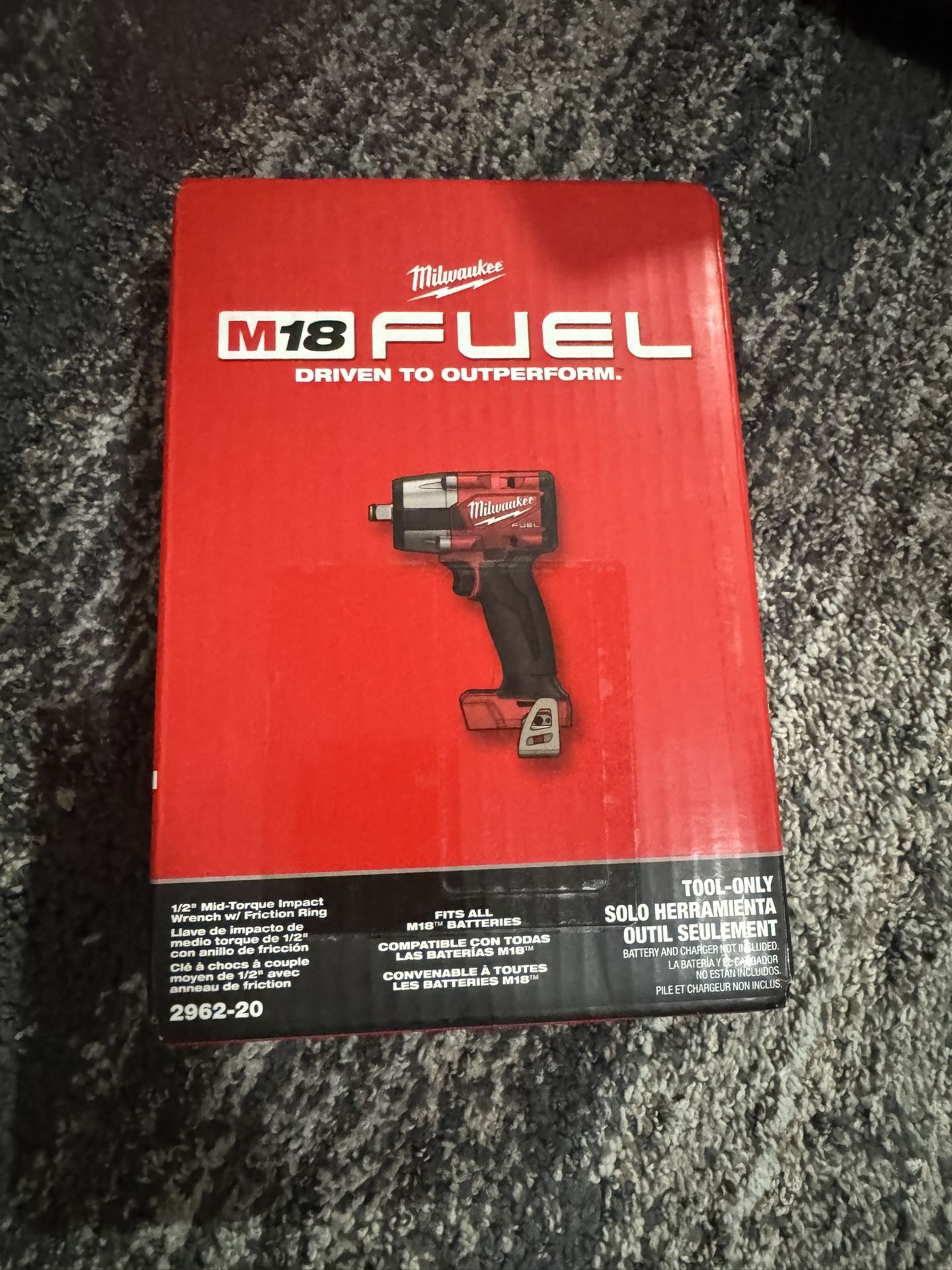 Milwaukee M18 FUEL Gen-2 18V Lithium-Ion Brushless Cordless Mid Torque 1/2 in. Impact Wrench w/Friction Ring (Tool-Only)