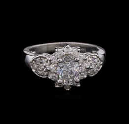 14k White Gold Diamond Ring size 7 can be size