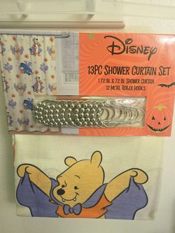 🎃 Winnie The Pooh Halloween 13pc Shower Curtain 🎃