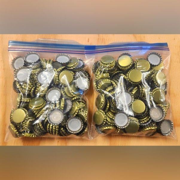 Oxygen Absorbing Bottle Caps - Gold, Beer & Beverage
