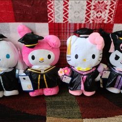 Hello Kitty Graduation Dolls My Melody Kuromi Cinnamoroll Graduation Plush Sanrio