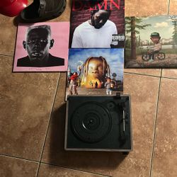 Record Player Deal With Four Albums(Igor Is Scratched A Lot)