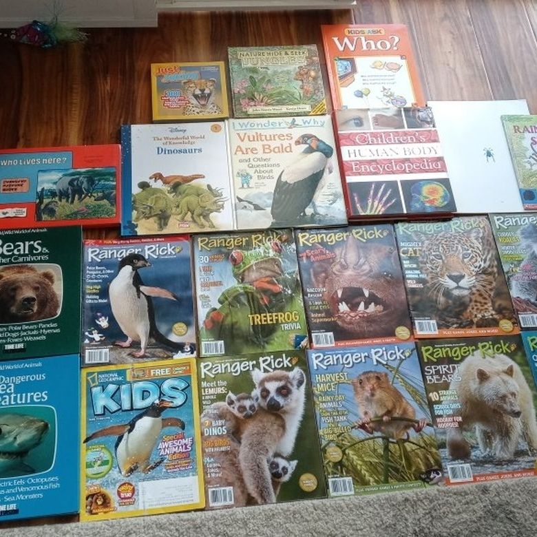 (48) Children's Science/Animals/Dinosaur Books & Magazines! Great Condition/Like New (san jose south)