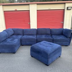 Super Comfy Nice Blue Sectional Couch 🔥🔥