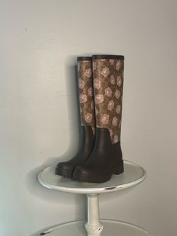 Coach Tall Signature Floral Rain Boots size 5B