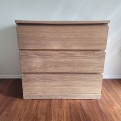 3 Drawer Beige Dresser 
