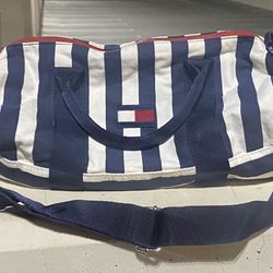Tommy Hilfiger Red White And Blue Striped Purse 