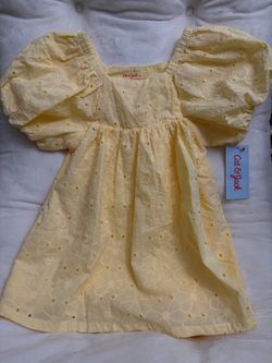 Cat & Jack Toddler Girls' Easter Floral Flutter Sleeve Eyelet Dress