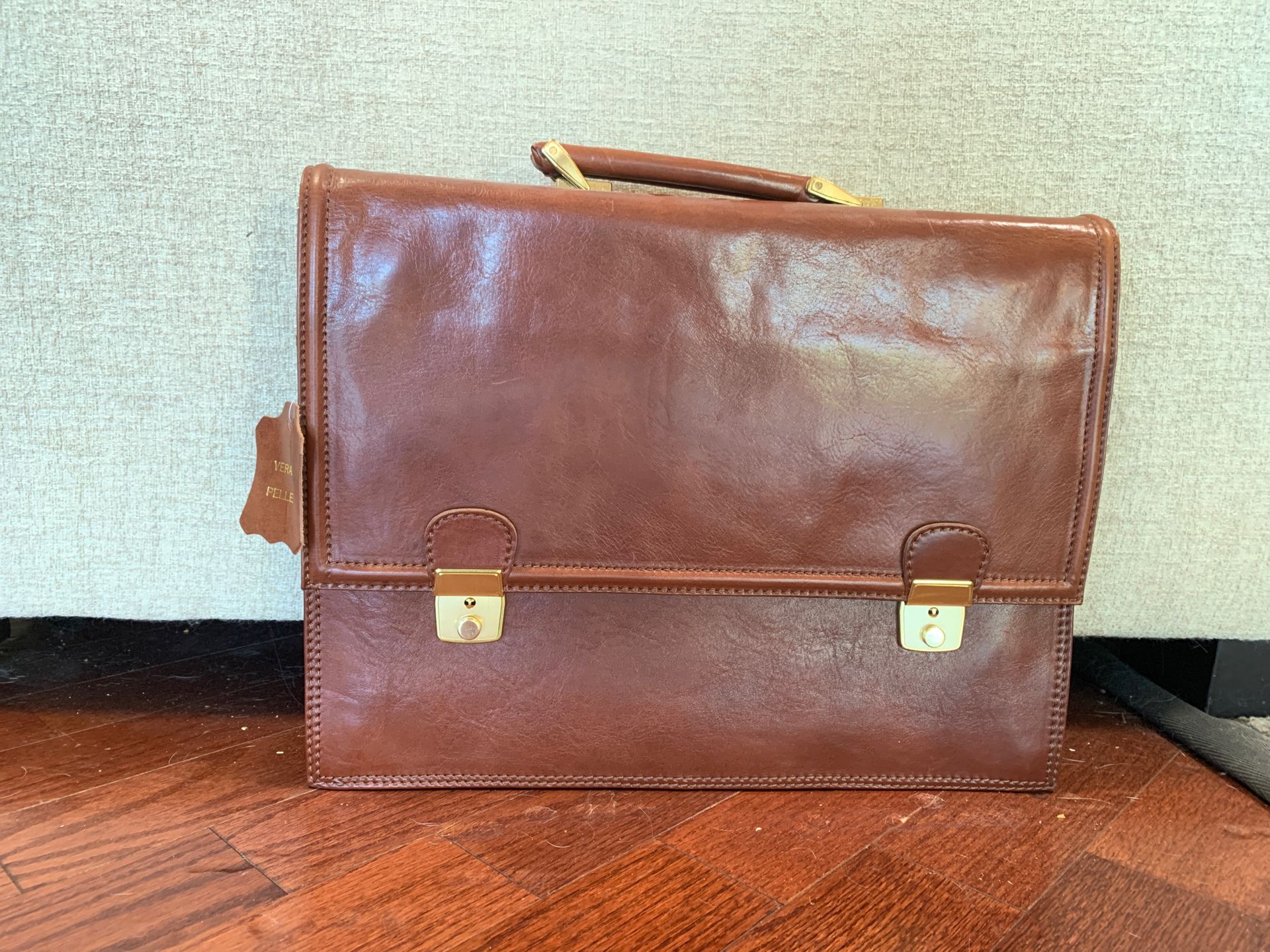 Italian leather briefcase