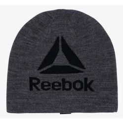 ONE SIZE FITS ALL BLACK REEBOK SKI / WINTER BEENIE 