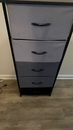 Fabric Dresser  with Steel Frame and Removable Drawers