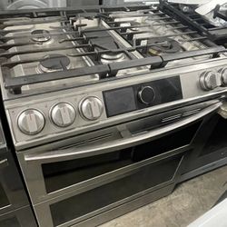 Samsung Gas Double oven 30 Width Stainless Steel Stove 