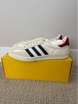 New Adidas x Gucci Gazelle White Size 12.5 (Rare size)