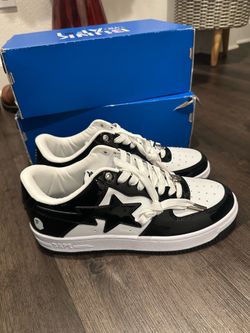 Bapesta Black & White Size 10 Mens