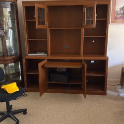 Bookshelves With pullout Desks 71 X64