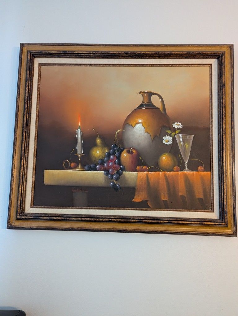 Three Still Life Oil Paintings Collection
