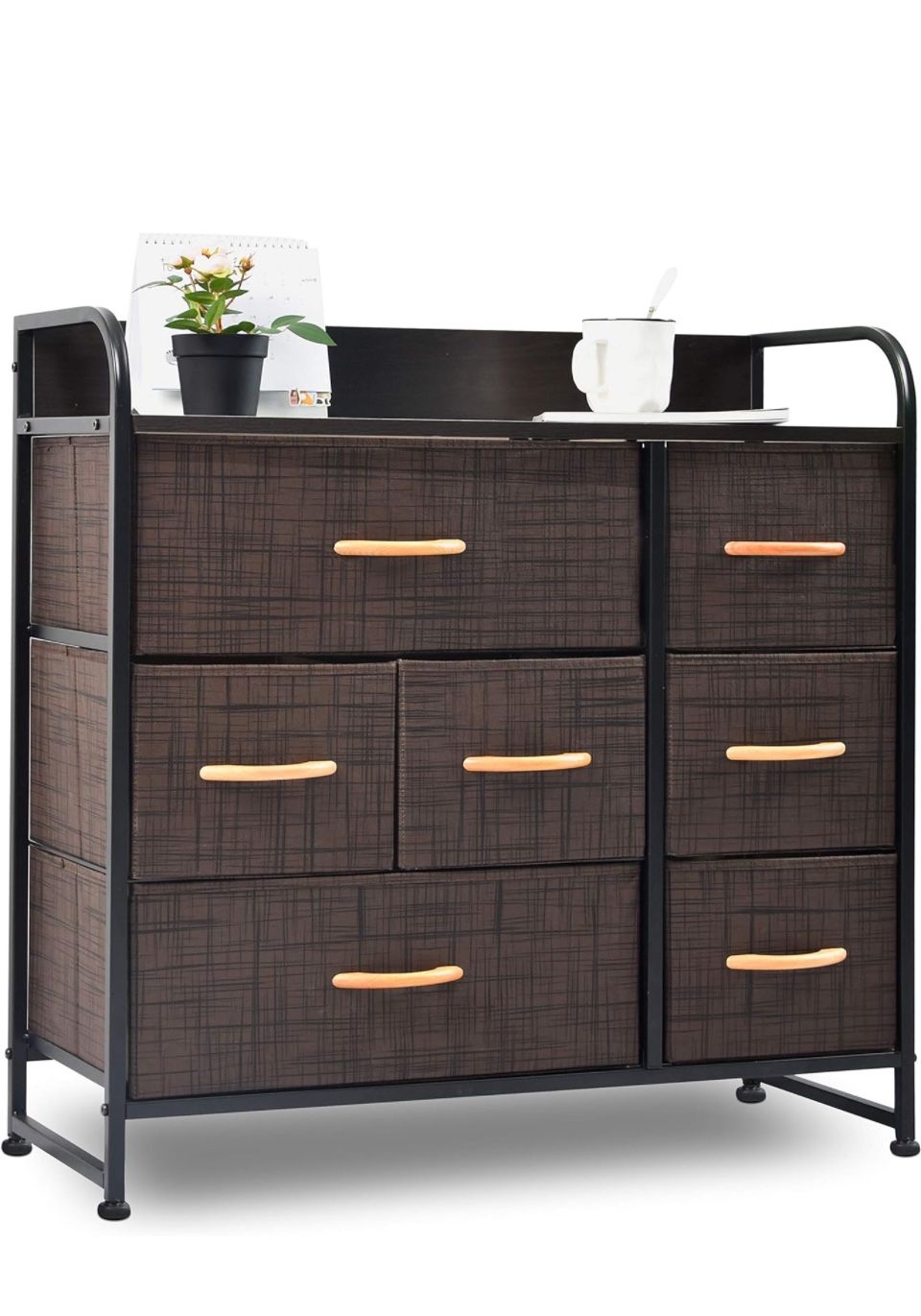 Dresser with 7 Drawer Brown color